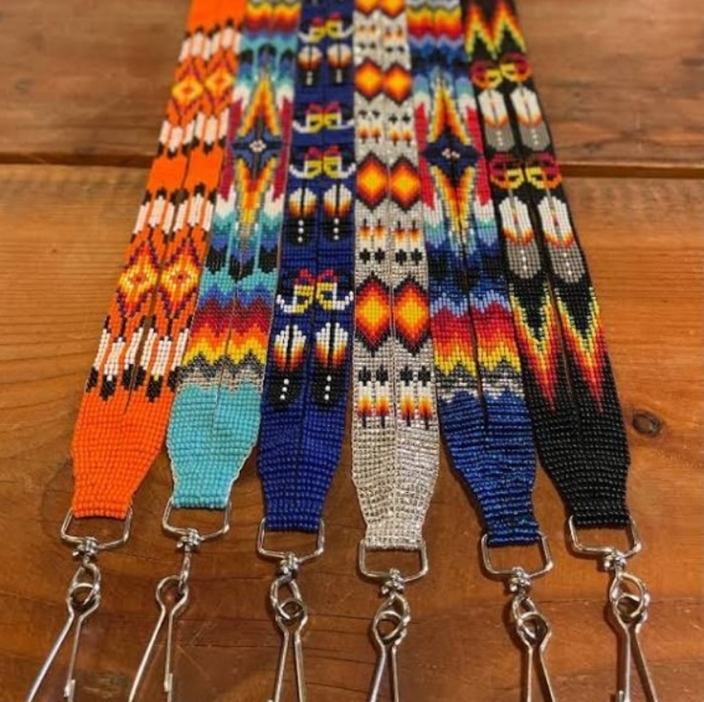 Split Loom beaded lanyard